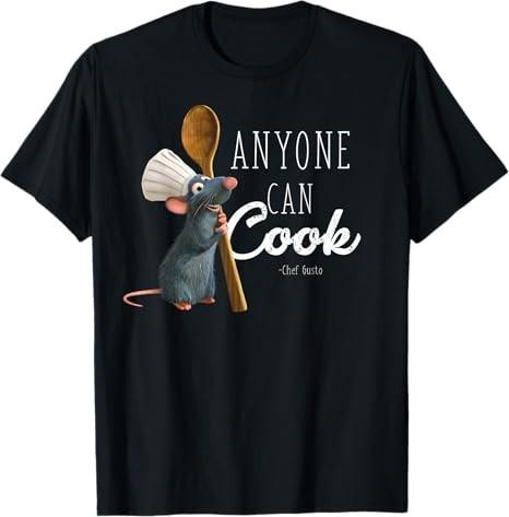 Ratatouille Remy Anyone Can Cook Black TShirt S