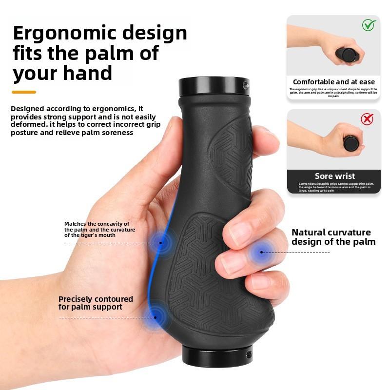 Ergonomické gripy na řídítka jízdního kola s uzamykací funkcí pro dojíždějící