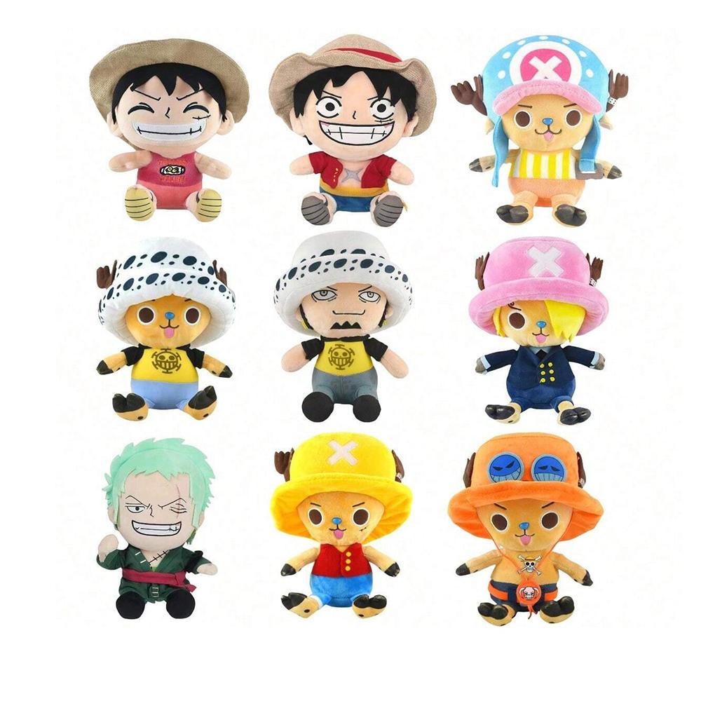14-35cm/5.5-13.7inch Genuine ONE PIECE Stuffed Plush Toy Kawaii Plush Keychain Toy Tony Chopper Soft Stuffed Plush Doll Keychain