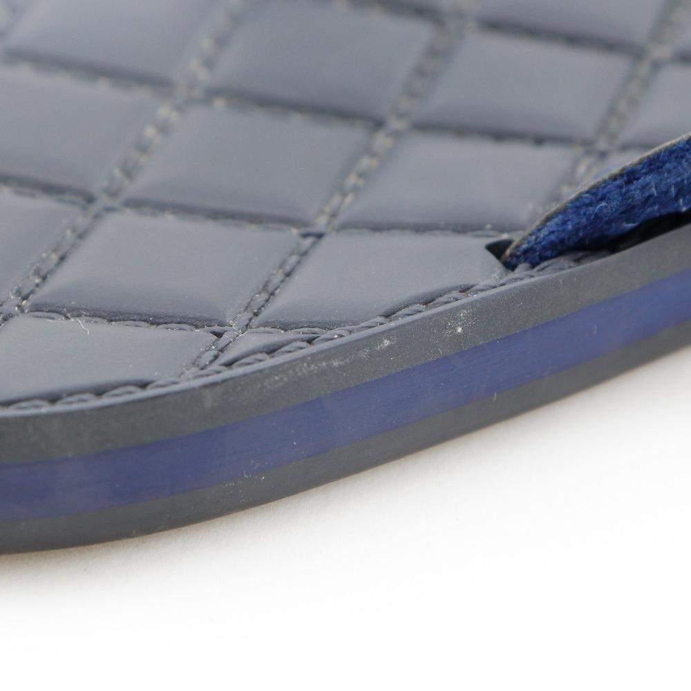 Chanel COCO Mark Strandsandale G30880 Kette Schwarz / marineblau Gummi/Leder Damen Gebraucht