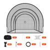 Baseball Batting Cage, 10058 x 3660 x 3000mm Freestanding Portable Batting Cage, Hitting Cages with 4-Ply Knotless Polyester & Pitching Machine