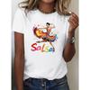 Women's Loose Fit T-Shirt, Polyester Fabric, Short Sleeve Casual Tee for Daily Wear