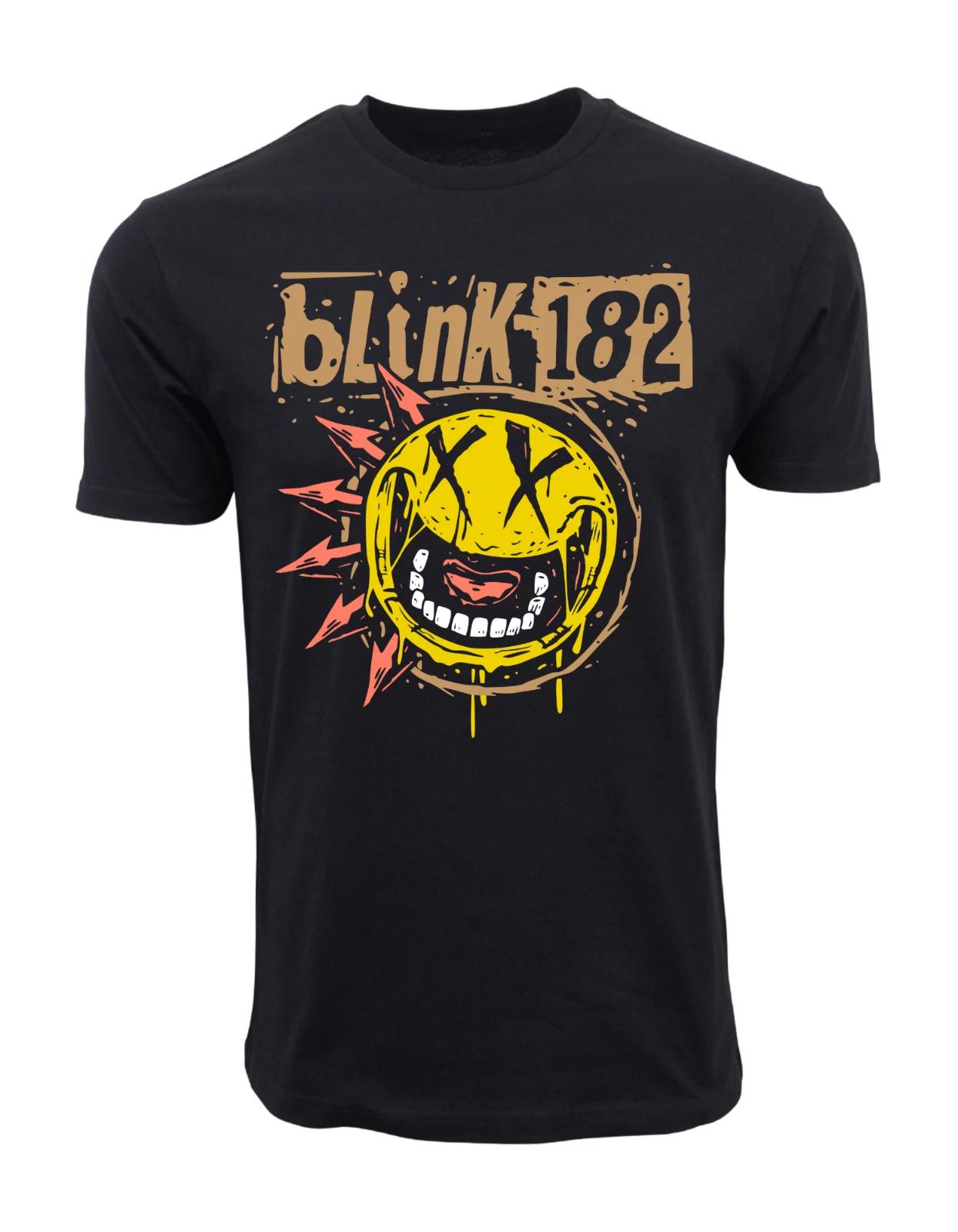 Unisex Adult Casual Graphic Blink-182 SIMILING FACE GRAPHIC T SHIRT... S