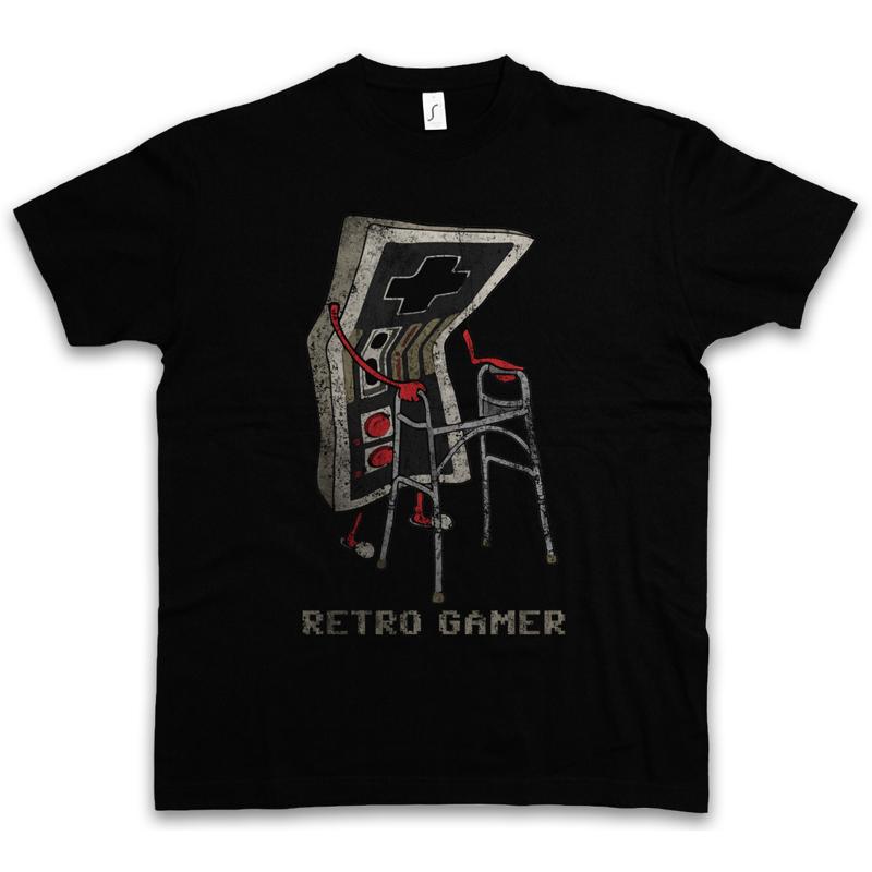 Retro Gamer T Shirt Gaming Admin Pc Fun Grandfather Opa Geek Nerd Freak
