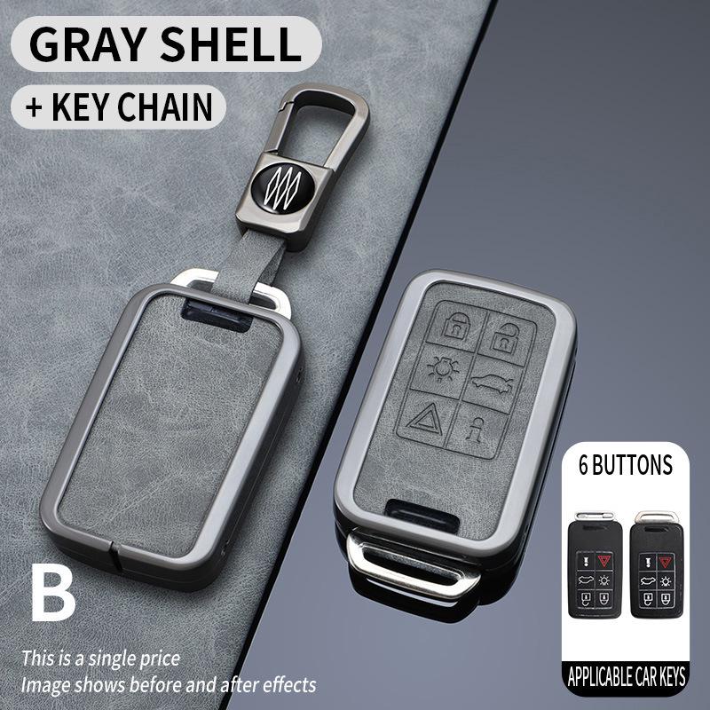 Metal Key Cover for Volvo XC60, XC90, S60, S80L, V60 - Full Shell Protection for Men