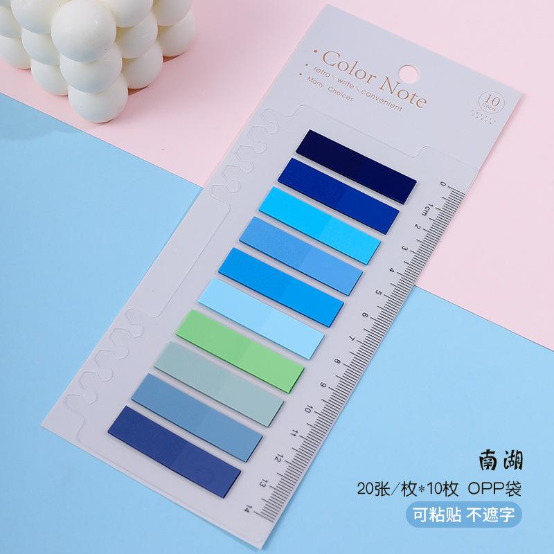 200 Sheets Transparent Sticky Notes Self-Adhesive BookMarkers Annotation Reading Book Clear Tab Kawaii Cute Stationery