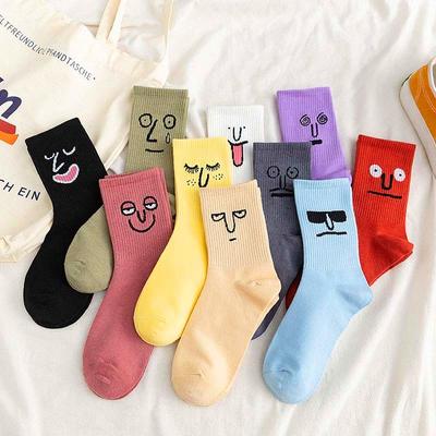 1 Paire Corée Funky Tendance Harajuku Femmes Couleurs Bonbon Chaussettes Décontractées Drôles Fille Chaussettes Kawaii Unisexe Surprise Mi-Mollet Femmes