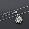 [Long Way] Women's Necklace, Snow Pendant, Sterling Silver 925 & Zirconia, Perfect Gift for Celebrations, Mother's Day, Birthdays, Anniversaries