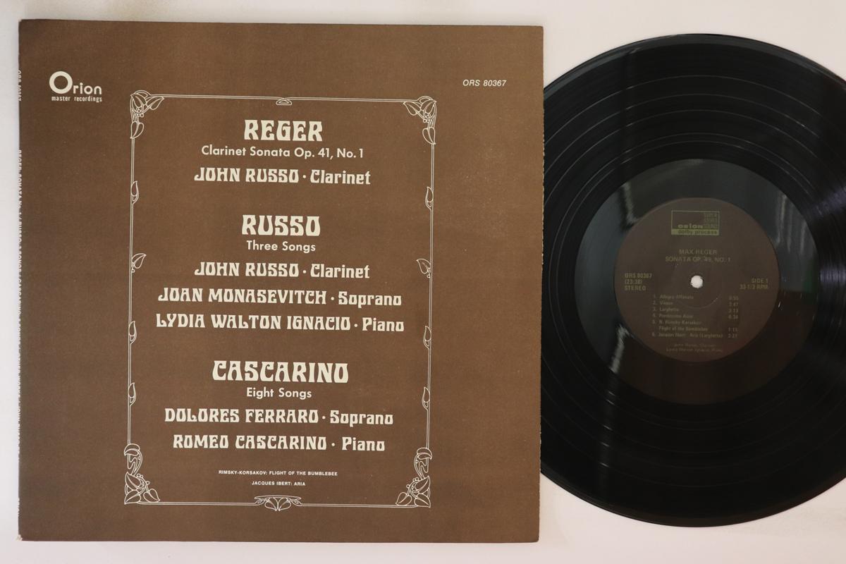 

LP Record NIKOLAI RIMSKYKORSAKOV JACQUES IB Reger Sonata No. 1 Russo 3 Song ORS80367 ORION 1980 US Classical Used