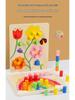 Montessori Color Sorting Pegs: Wooden Puzzle Game for Ages 2-3, Enhances Logical Thinking