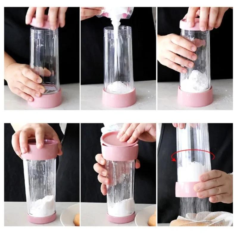 Handheld Manual Flour Powder Icing Sugar Sifter Cup, Stainless Steel Flour Sifter, Kitchen Home Baking Pastry Tool