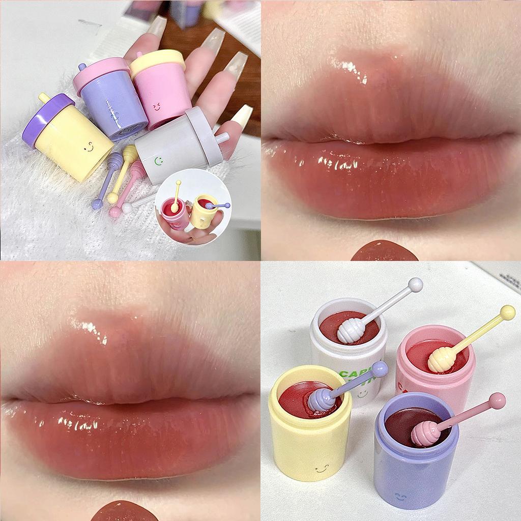 Šálek mléčného čaje Pevné rty Med Podzim a Zima Hydratační obyčejná fazolová písková barva studentka cenově dostupná rtěnka