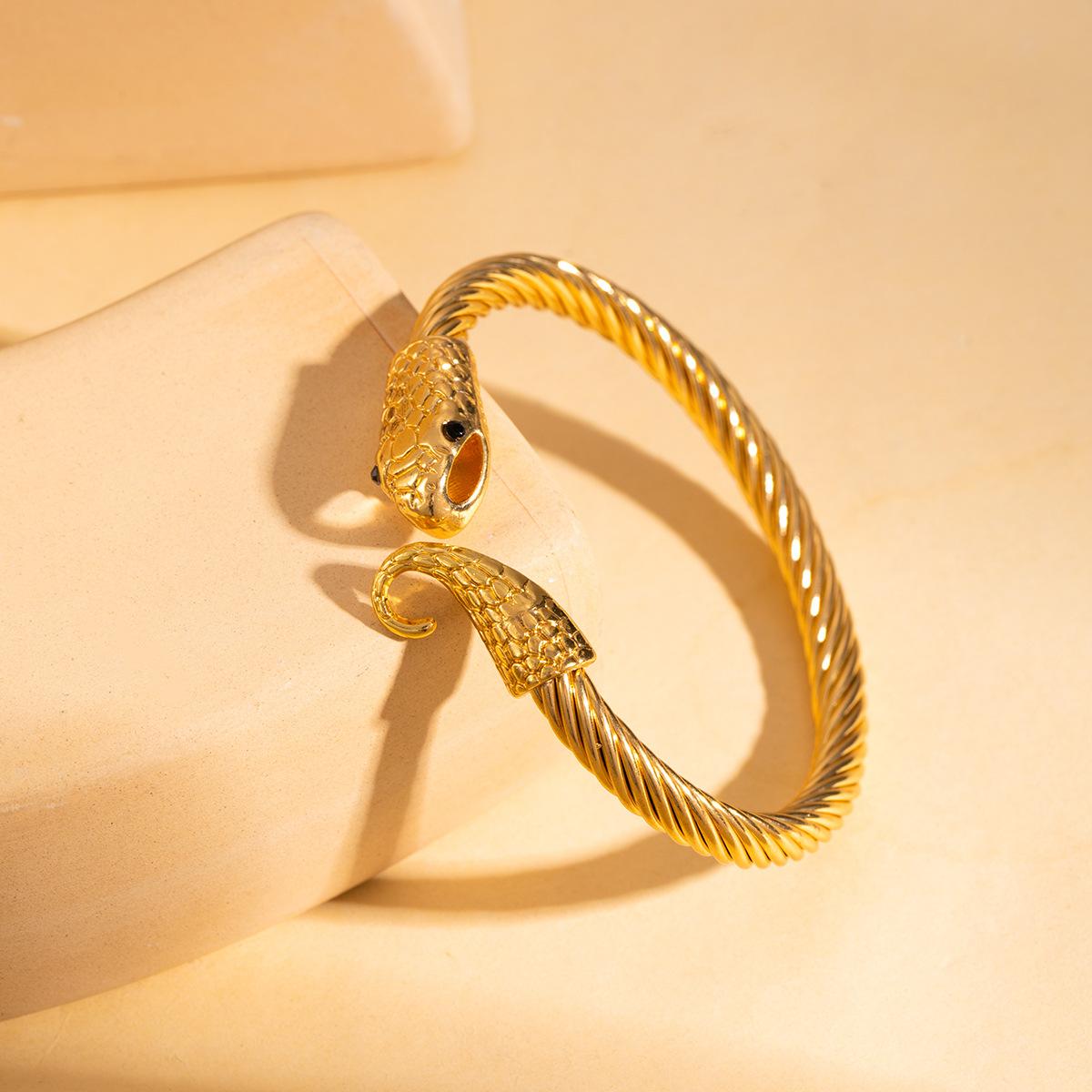 Экзотический этнический стиль Браслет-змея Колье Ретро Индивидуальность Нишевый браслет Год Змеи Легкая роскошь Тяжелая промышленность Металлическое колье