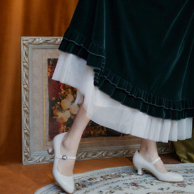 Fashion Women's Fashion Slim Heel Shoes Autumn New Round Head Shallow Mouth Anti-slip Wear-resistant High Heels