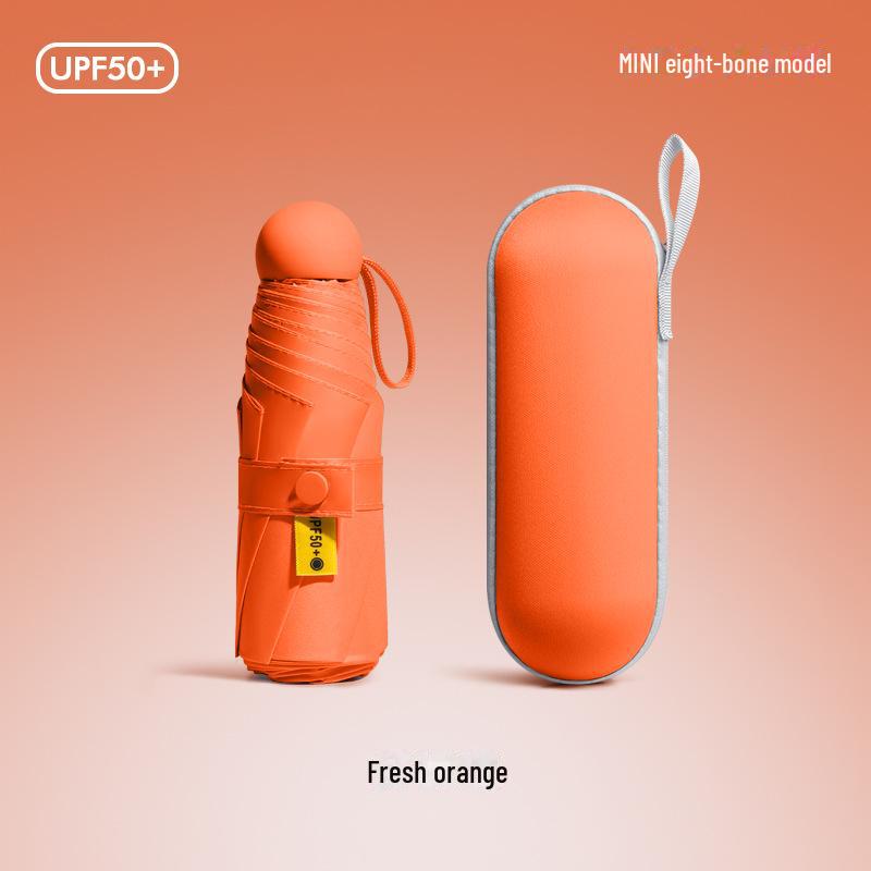 50% Folding Women's Dual-Purpose Mini Portable Pocket Capsule Umbrella - High-Grade Sun Protection