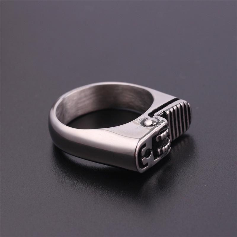 European And American Personality Creative Retro Punk Fashion Lighter Alloy Men 'S Ring Jewelry 