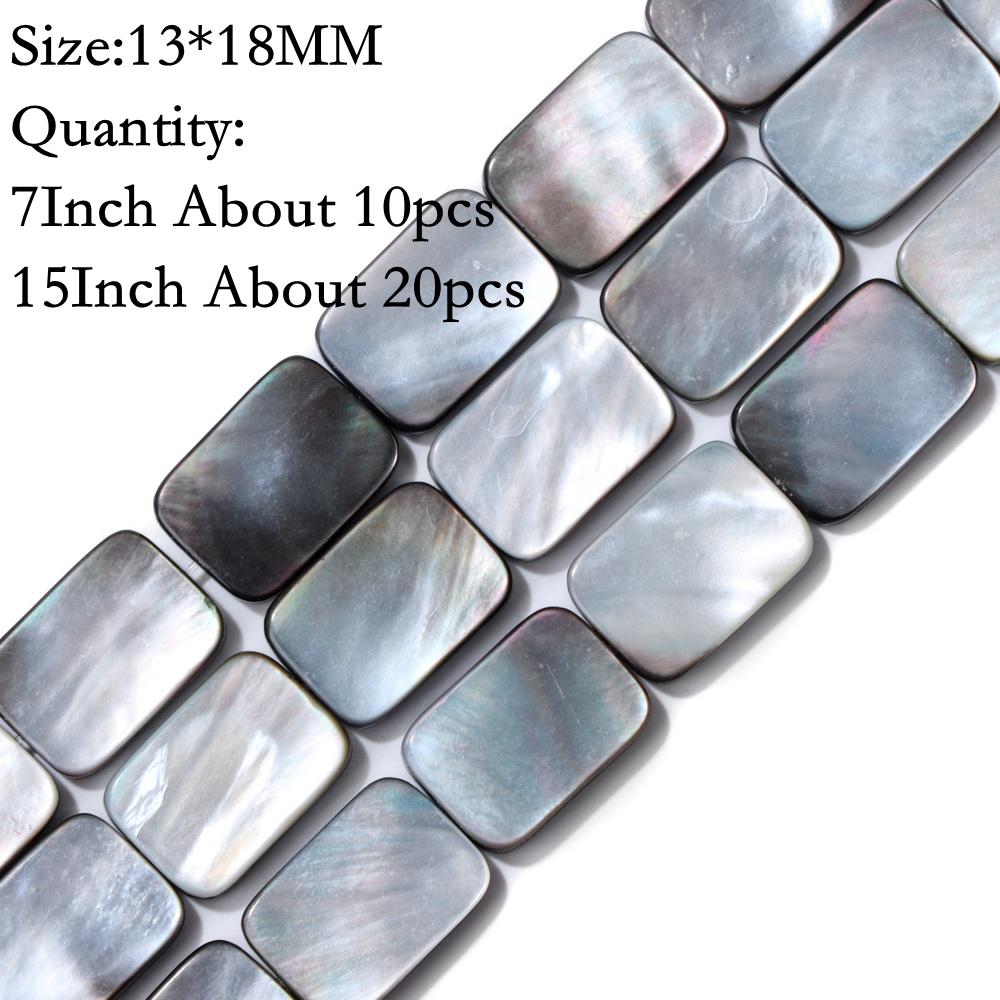 Natural Shell Gray Black Mop Beads Loose Mother of Pearl Shell Beads Charm DIY Bracelets Earrings Jewelry Accessories Wholesale