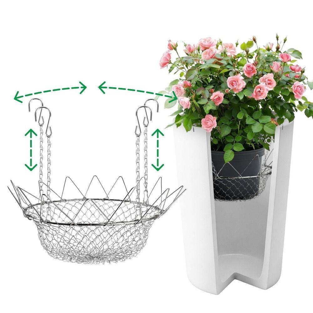 Stainless Steel Planter Insert Pad Rustproof Plant Pot Riser Practical Planter Inserts  Balcony