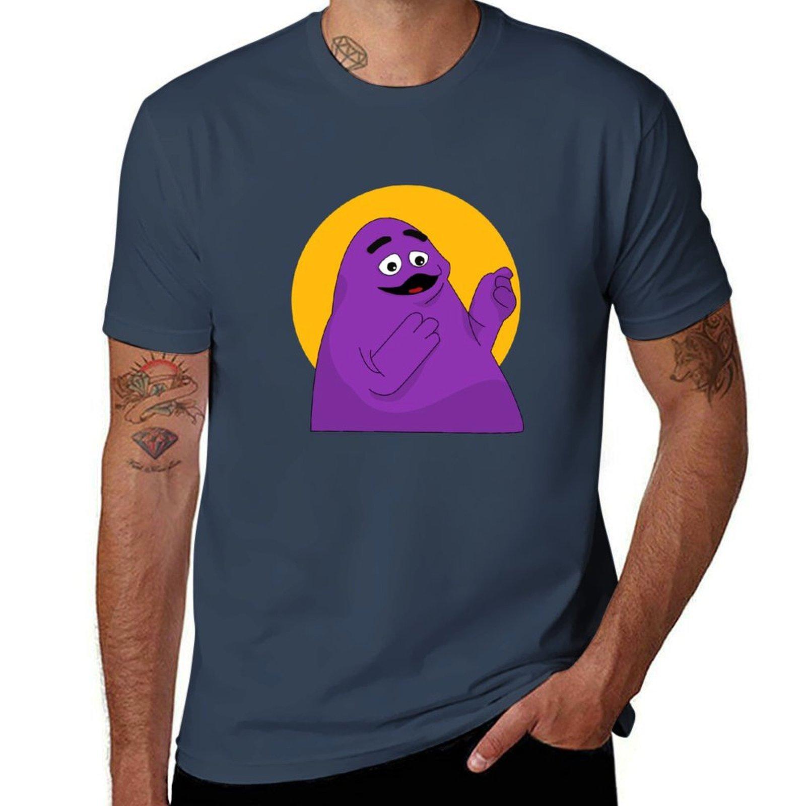 Grimaces face art v1 TShirt Soft AntiShrink Cotton Tee S