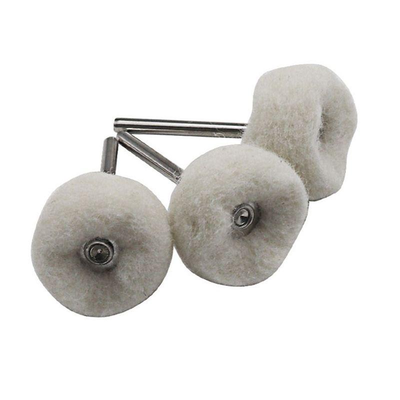 5Pcs 3Mm Shank Wool Felt Polishing Wheel Abrasive Brush Grinding Buffing Wheel