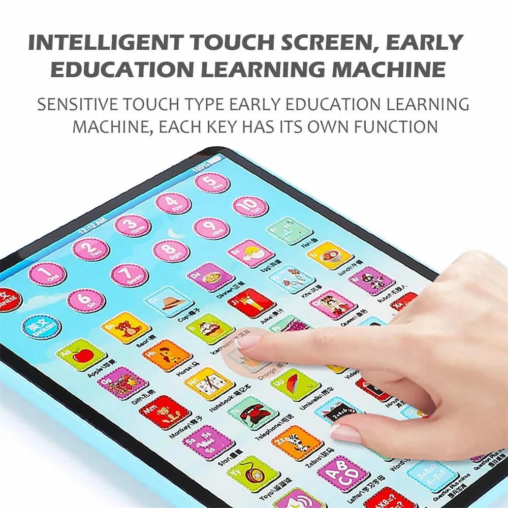 Learning Tablet Chinese English Machine Electronic Touch Pad Funny Interactive Learning Study Toy Laptop Kids Educational Toys