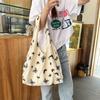 Trendy Lace Butterfly Canvas Tote Bag For Women With Large Capacity For Daily Use