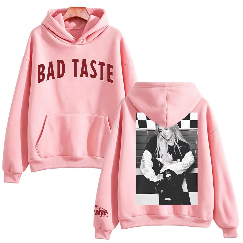 Reya Skye Bad Taste Photo Hoodie Unisex Vintage Graphic Print Long Sleeve Clothes Casual Streetwear Fan Gift Tops Sweatshirts