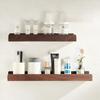 Black Walnut Wood Bathroom Storage Shelf Wall Mounted Toilet Non Perforated Bathroom Storage Rack  Bathroom organizer