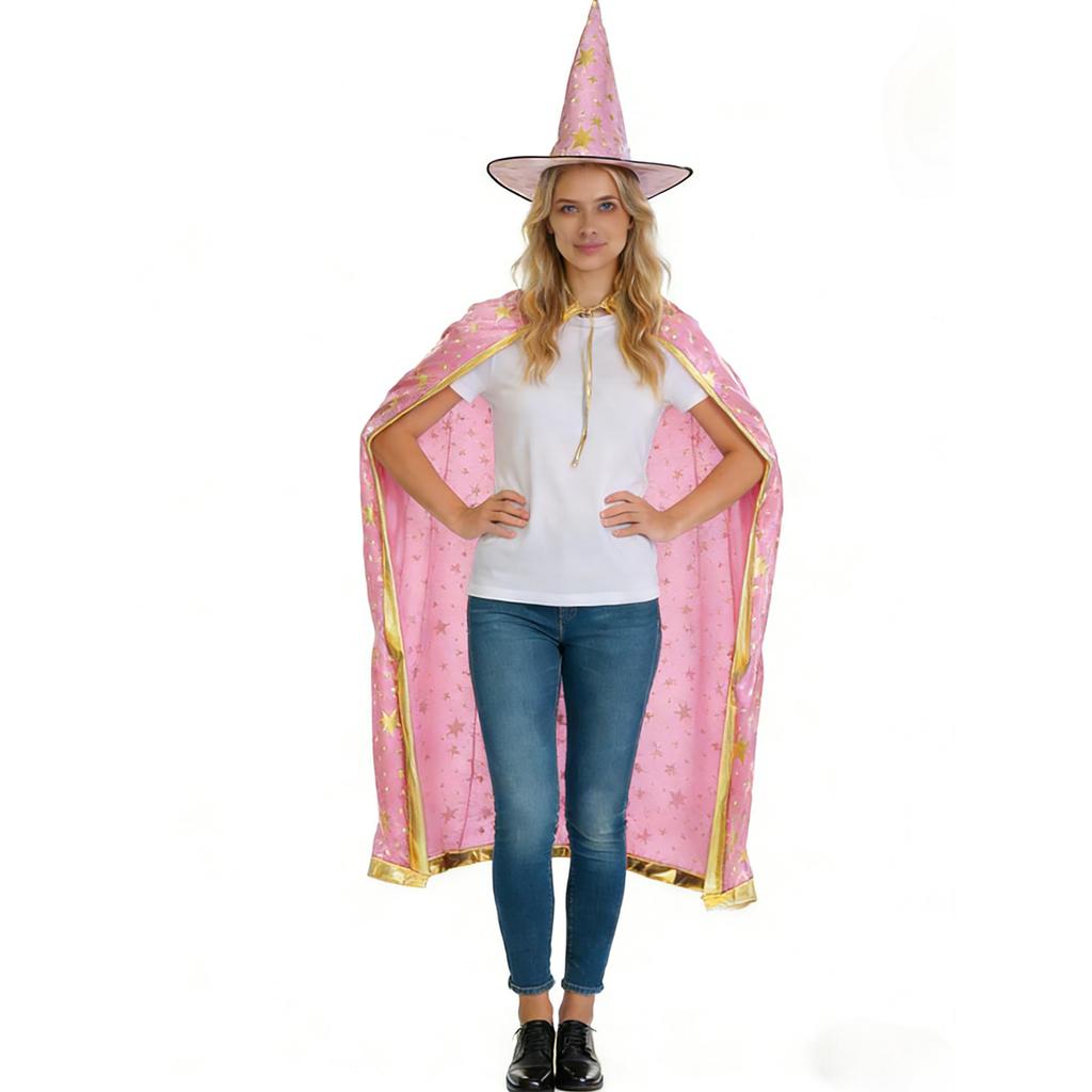 Adult Decoration Supplies Performance Costume Cloak Hat Witch Costume Robe