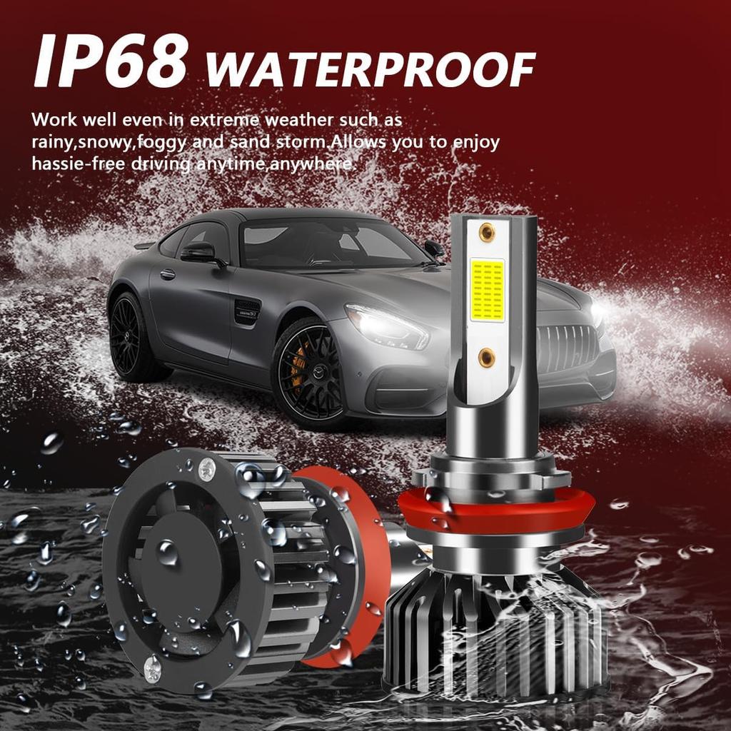 Fit For Nissan Altima 2007-2018 LED Headlight Bulbs, H11 H9 High And Low Beam Headlight Combo Bulbs Kit, 20000LM 6000K Cool White 4PCS