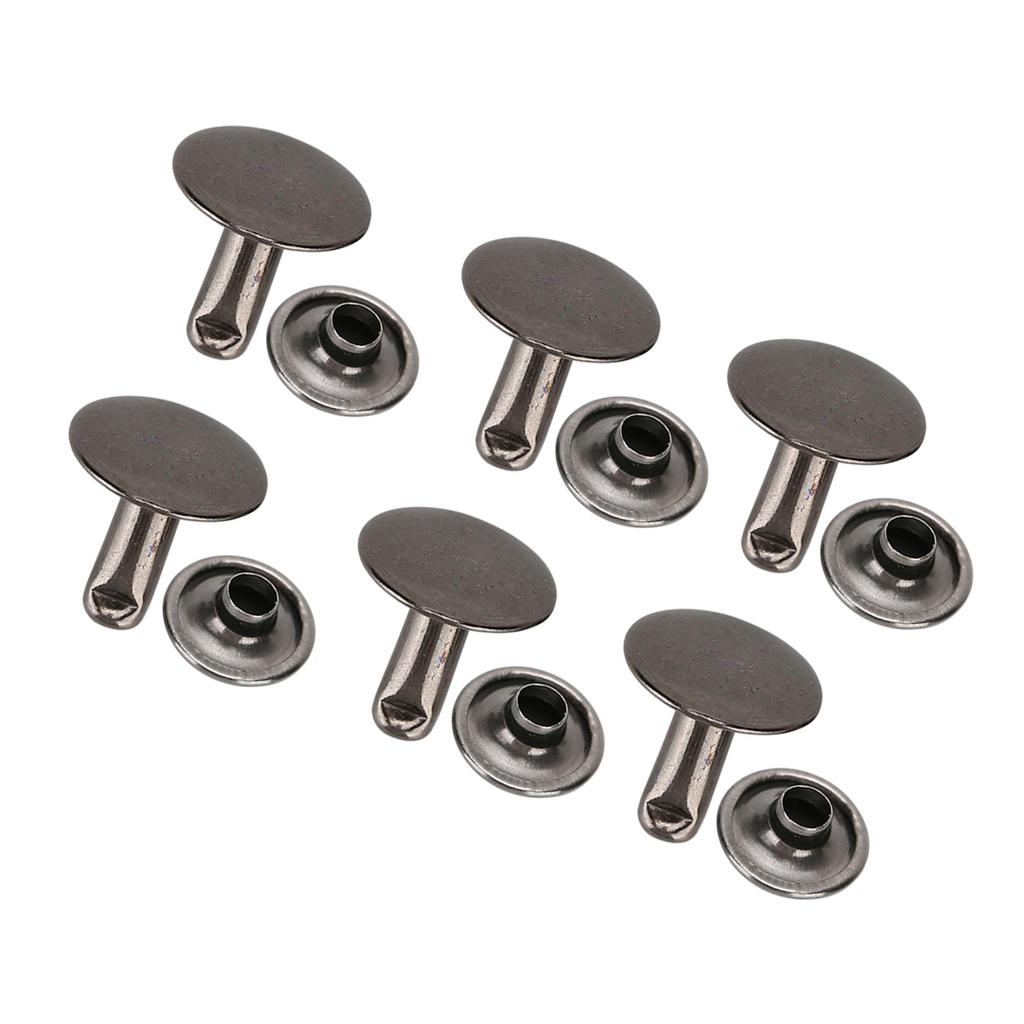 200 Sets Double Cap Rivet Round Stud Nail Iron Jeans Button Leather Shoes Bags Clothes 10x10mm