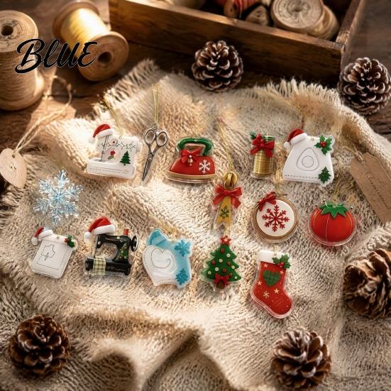 Vintage Christmas Hanging Acrylic Ornaments Calendar with Sewing Advent Decorations 2026 Sewing‑Themed 2D 24‑Days Machine