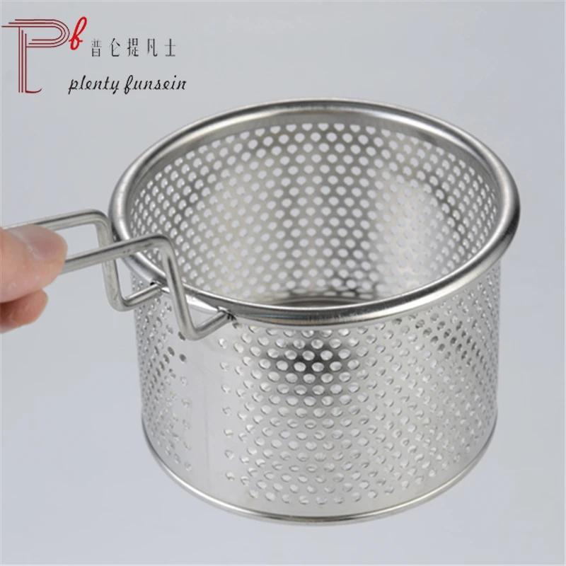 304 Stainless Steel Malatang Rice Noodle Colander Cooking Noodle Spoon Basket Oil Filter Frying Pan Frying Net