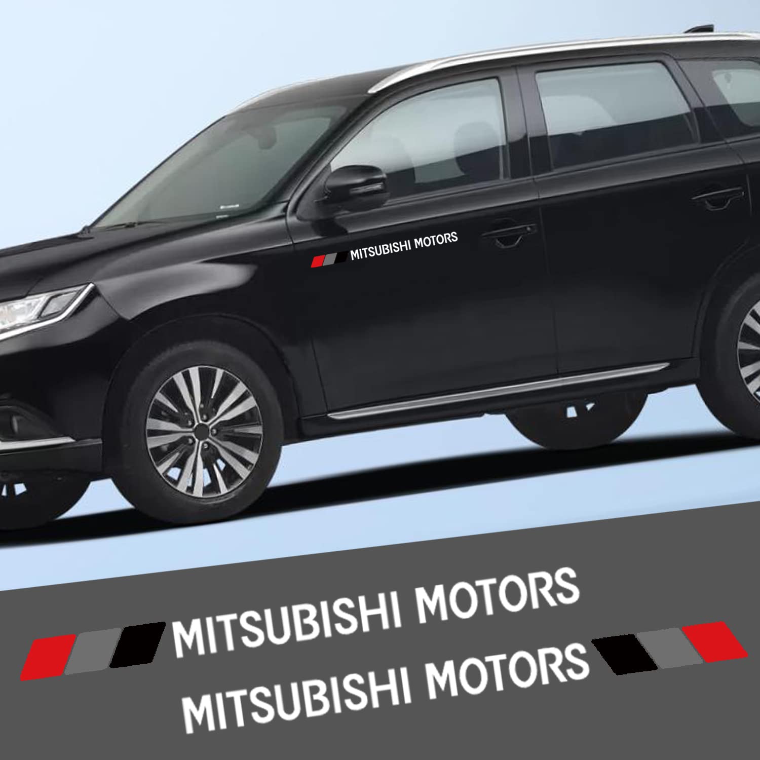 

Наклейка на кузов Mitsubishi Side Door Cool Водонепроницаемая Высокая термостойкость (белый)