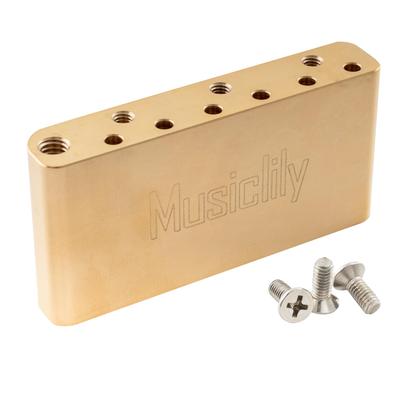 Musiclily Ultra 36mm Brass Short Tremolo Block String Pitch for Indonesian Squier Affinity and Bullet Series Electric Guitar Bridges 10.5mm