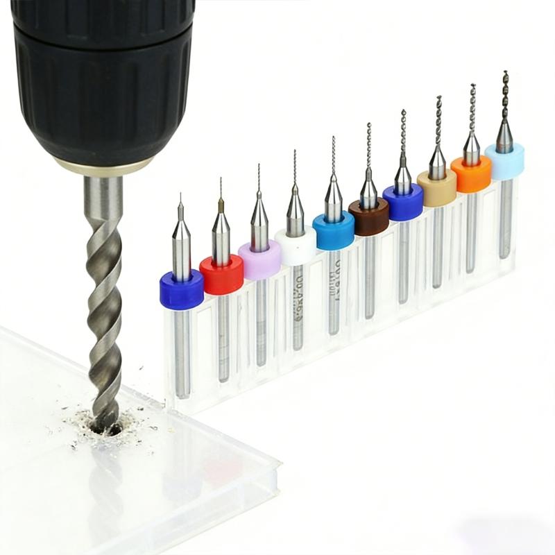 Pack of 10 Small Size Drill Bits Set Designs for Electronics Repair Model Crafting and Precise Work in Tight Spaces