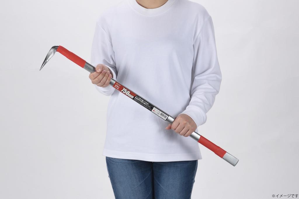 Takagi TAKAGI Lightweight Crowbar, 750mm, for nail pulling, leveraging, demolition, and lifting heavy objects. Made of lightweight, durable pipe const