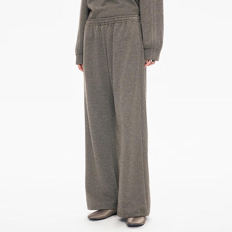 JNBY Women's 2025 Autumn Fine Glitter Loose Flare Casual Pants