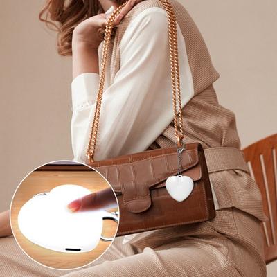 Mini Heart Keychain Pendant Clip-On Night Light Touch-Activated LED Heart-Shaped Night Lamp Home Decor
