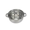 5pcs Stainless Steel Pots Kitchen Cookware Set Saucepan with Glass Lid Stockpot Soup Pot with 2 Ear Handle for Cooking