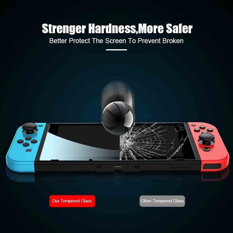 Clear Tempered Glass for Nintendo Switch Lite Screen Protector Compatible Nintendo Switch NS/OLED Transparent 9H Protective Film 5