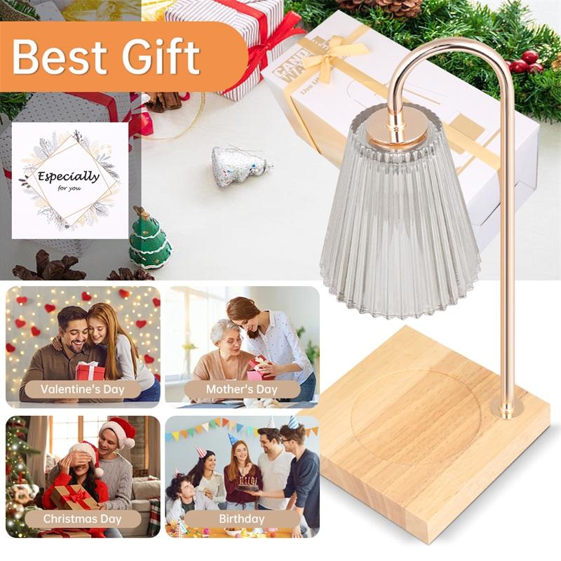 Gift Candle Warmer Table Lamp Aromatherapy Candlestick Lamp Bedroom Bedside Desk Lamp Study Office Home Retro Melting Wax Lamp