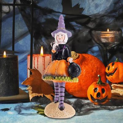 Witch Decoration Figure Halloween Resin Witch Statues Halloween Decorations Elegant Halloween Decoration Witch Figurines