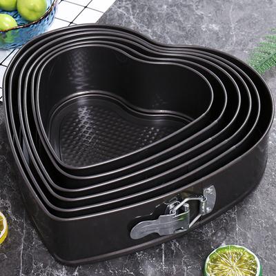 Heart Shaped Springform Pan Food Grade BPA Free Heat-Resistant Reusable Microwave Safe Non-Stick Cheesecake Pan