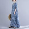 Dimanaf 2024 Plus Size Dress Women Summer V-Neck Sundress Bohemian Floral Print Loose Big Oversize Maxi Dress 5112