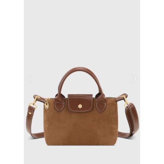 

Suede Tan Versatile PU Leather Shoulder Bag