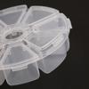 6 slots/8 slots round Compartment Plastic Storage Box for Beads earrings Adjustable Jewelry Container Transparent Box Case