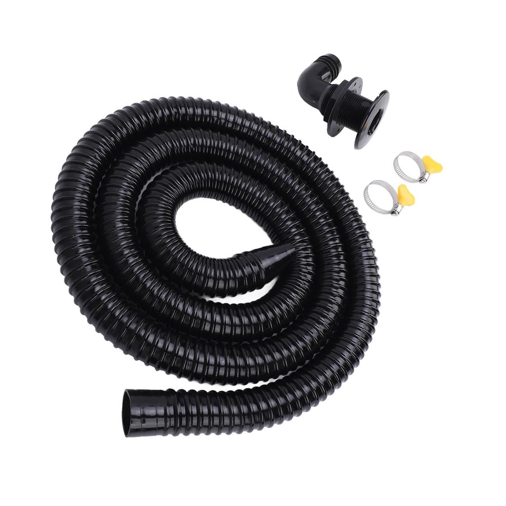 Boat Bie Installation Kit Efficient Marine Bie Drainage System with Flexible Thicken Pipe Clamps and Elbow Connector for 1100GPH Bie Pump