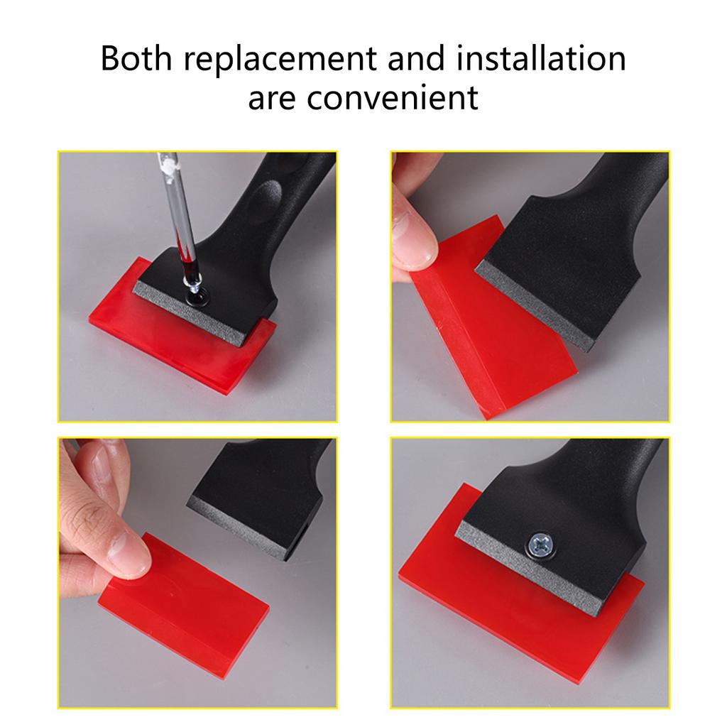 Silicone Squeegee All-Purpose Scraper for Auto Glass Shower Door Cleaning Bathroom Tile Seam Smoothing with NonSlip Grip