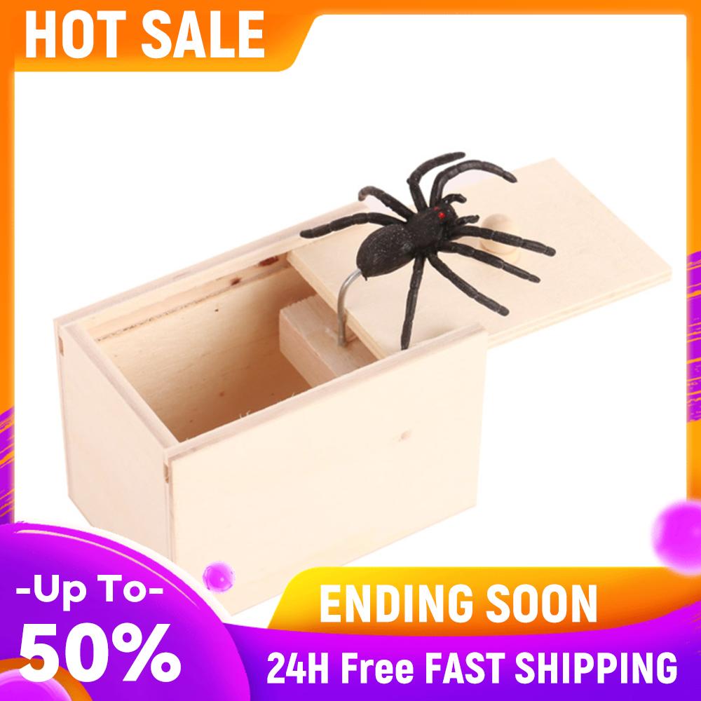 

Wooden Prank Spider Scare Box Practical Joke Toys Handcrafted Wooden Spider Money Surprise in A Box for Adults & Kids Gag Gift China Mainland
